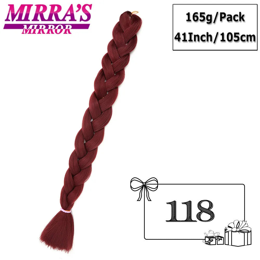 41" Jumbo Braiding Hair Extensions – Purple, Pink & Blue Ombre Synthetic Hair for Box Braids, Wholesale Support