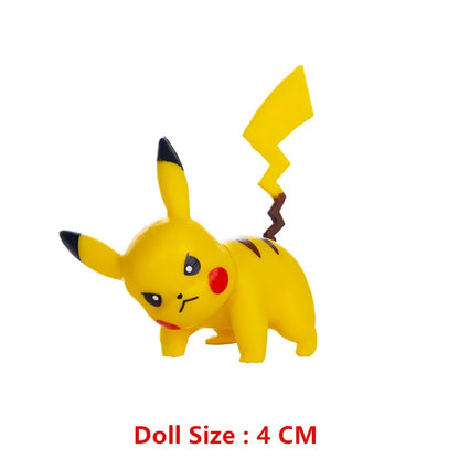 Pokemon 4-13cm Anime Figures – Pikachu, Mewtwo, Charmander, Blastoise Action Model Toy Gifts