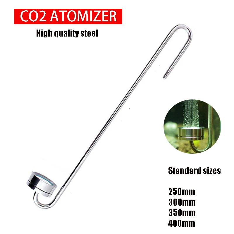 Aquarium CO2 Atomizer System - 304 Stainless Steel Carbon Dioxide Diffuser for Aquatic Plant Growth, 7CM/40CM