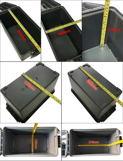 Plastic Ammo Box – Lightweight High-Strength Bullet Storage Case, Weapons Safe, Ammo Can Crate Accessory