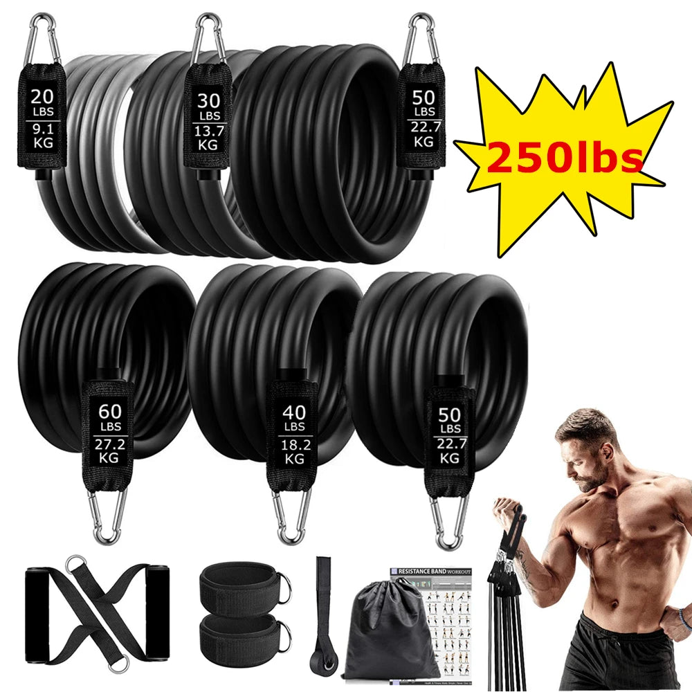 300lb Booty Resistance Band Set – Elastic Workout Harness for Home, Gym, Training & Dumbbell Exercises