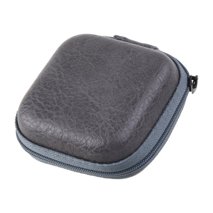 Leather USB Data Cable & Earphone Storage Bag – Mini Portable Zipper Headphone Case and Earbuds Pouch