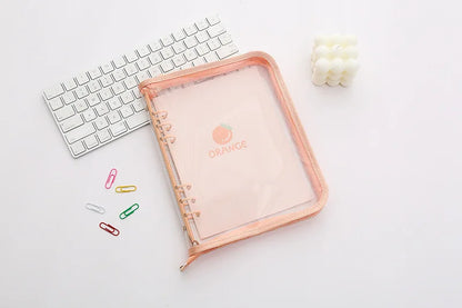 2024 Cute A5/A6 Zip Bag Journal & Agenda Notebook – DIY Photocard Binder Organizer for School Stationery Gift