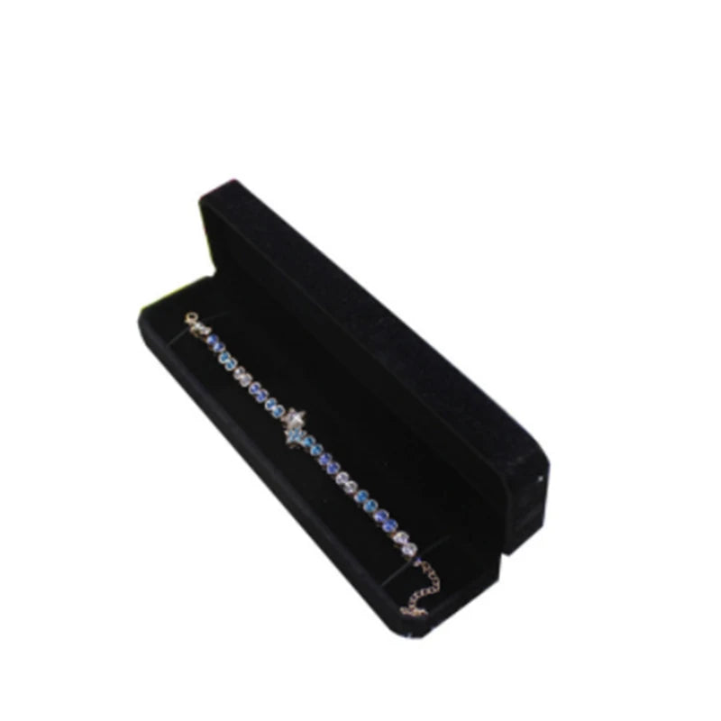 Red Velvet Wedding Jewelry Storage Box – Ring, Earrings, Necklace & Bracelet Organizer Gift Case