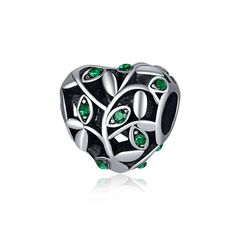 Original Alloy Bead Family Love Heart Pendant Charm - Mom & Dad DIY Jewelry for Pan Bracelets & Necklaces