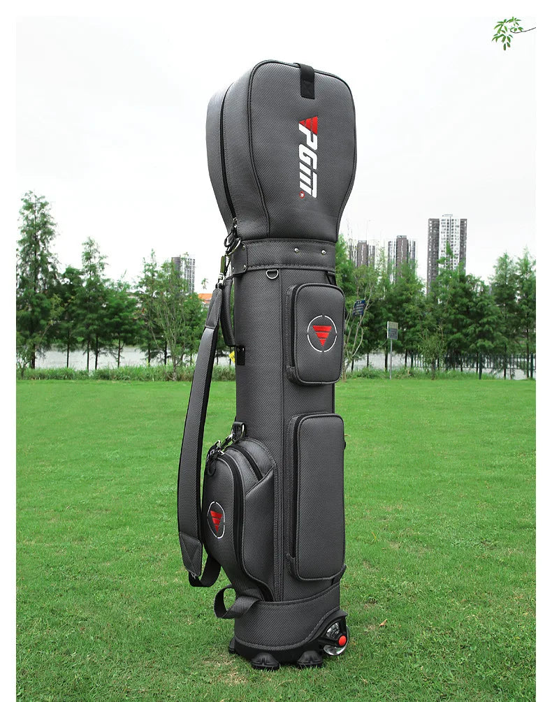 PGM Ultra-Light Golf Bag with Wheels QB069 – Large Capacity Sport & Aviation Bag with Multifunctional Ball Storage