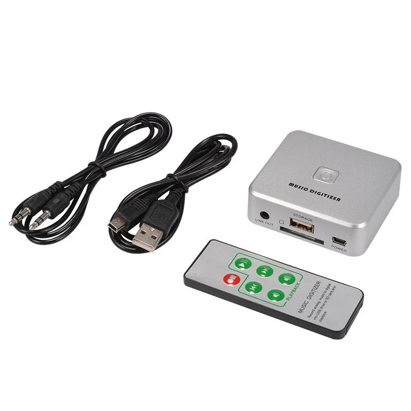 USB Audio Capture Recorder – Cassette & Turntable to MP3 Converter Box, Music Digitizer Adapter