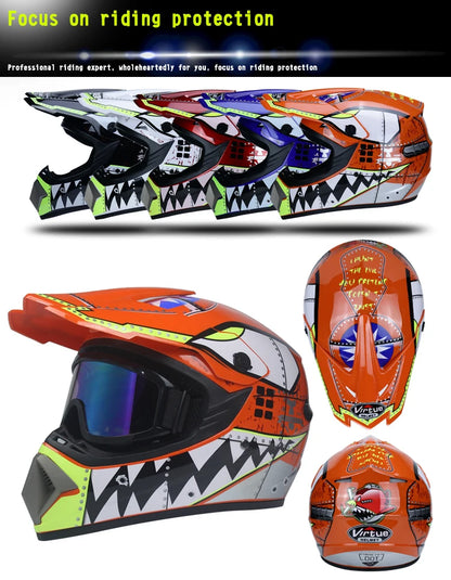 Children's Off-Road Motorcycle Helmet - Bike Downhill AM DH Cross & Motocross Capacete Casco for Kids