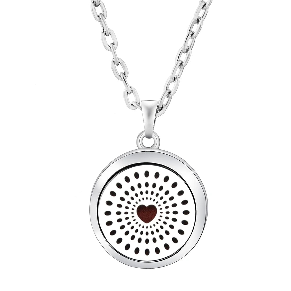 Stainless Steel Tree of Life Aromatherapy Necklace – Essential Oil Diffuser Pendant for Women