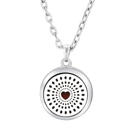 Stainless Steel Tree of Life Aromatherapy Necklace – Essential Oil Diffuser Pendant for Women
