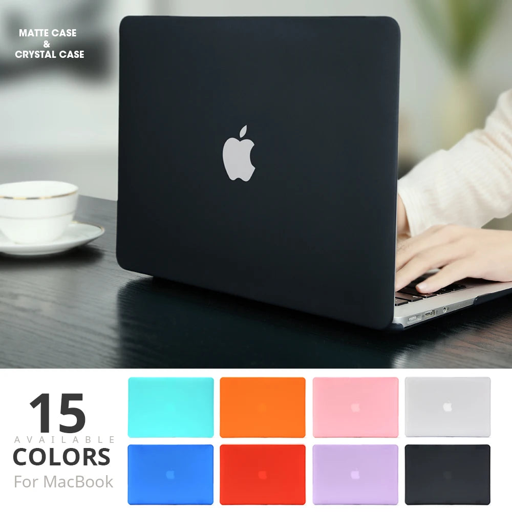 Matte Laptop Case Cover for MacBook Air & Pro - Slim Protective Hard Shell Case for 11 13 15 16 Inch Retina Touch Bar Models
