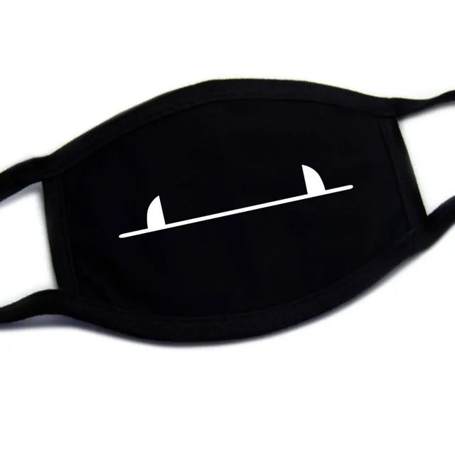 Kawaii Anime Expression Cotton Face Mask – Breathable Smile Mouth Muffle for Unisex Korean Style