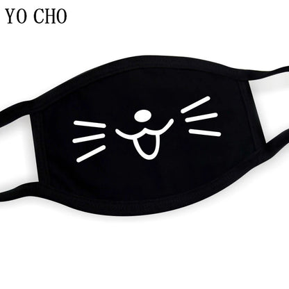 YO CHO Unisex Cotton Dust Mouth Mask – Anime Cartoon Respirator, Warm Mouth Muffle, Perfect Birthday Party Gift