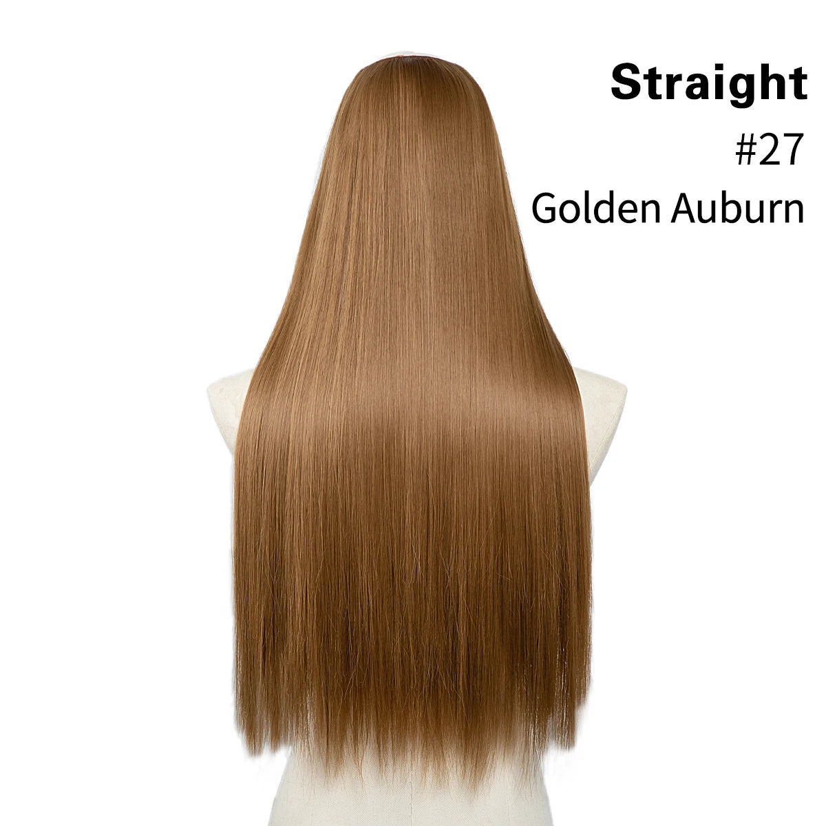Synthetic U-Part Clip-in Hair Extensions – Long, Straight, Thick Blonde Hairpieces (16, 20, 24 Inch)