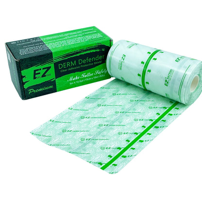 EZ Premium Derm Defender Tattoo Film – Clear Adhesive Protective Shield for Aftercare & Tattoo Healing