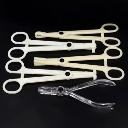 Acrylic Body Piercing Forceps Clamp – EO Gas Sterilized Tool for Ear, Lip, Navel, Nose & Septum Piercings