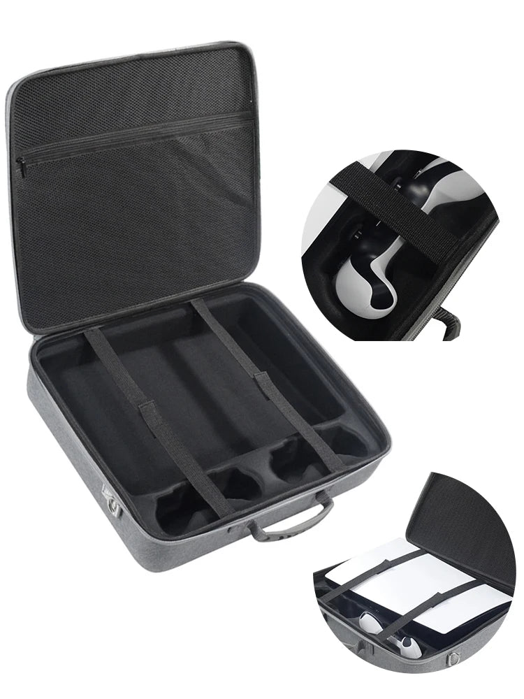 DATA FROG Portable Travel Storage Shoulder Bag – Waterproof Backpack for PS5 Console, Controller & Accessories