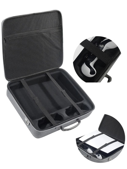 DATA FROG Portable Travel Storage Shoulder Bag – Waterproof Backpack for PS5 Console, Controller & Accessories