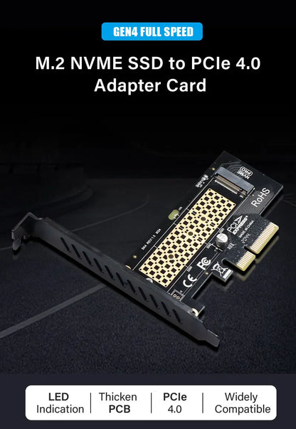 ZoeRax NVME Pro Adapter - M.2 NVME SSD to PCIe 4.0 Adapter Card for PC & Video Card