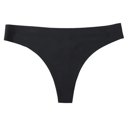 3PCS Ice Silk Seamless Thong Set for Women – Solid Low Rise Sexy G-String Sports Underwear, S-XL Sizes