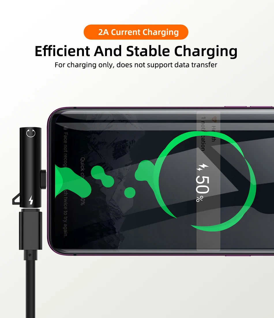 2-in-1 Audio Headphone & Charging Adapter for iPhone XR, XS, 11, 12, 13 – 3.5mm Jack to Earphone AUX Cable (Not Type-C)