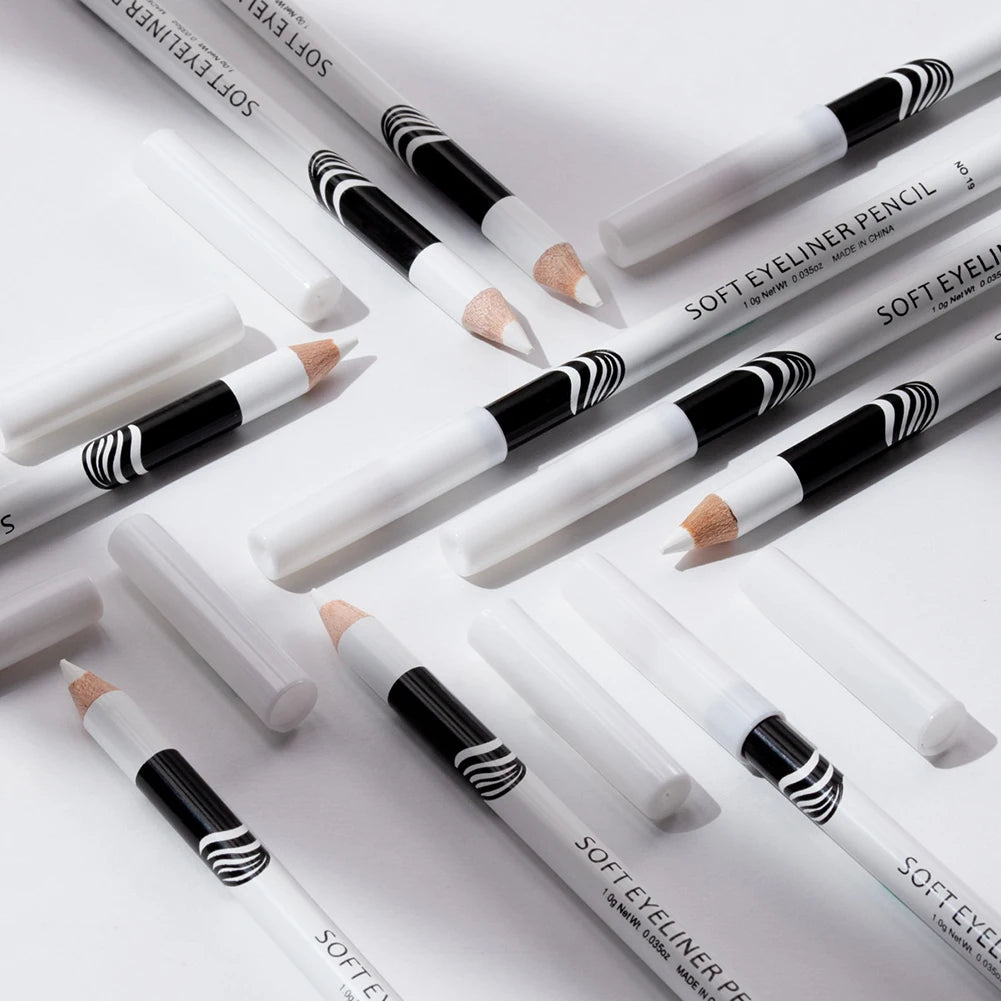 Waterproof White Eyeliner Pencil – Quick-Dry, Long-Lasting No-Bloom Eye Liner Pen for Professional Makeup