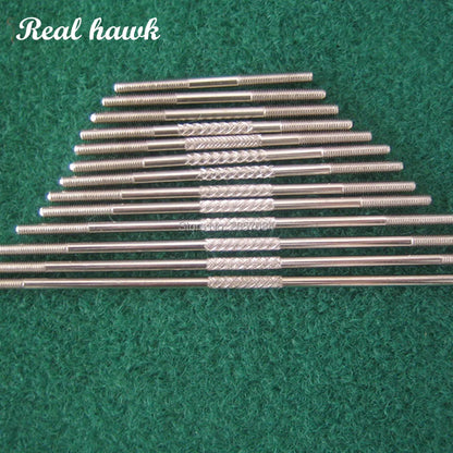 10PCS Metal Push Rods M2 – 20-120mm Threaded Connecting Rods for RC Parts & DIY Projects