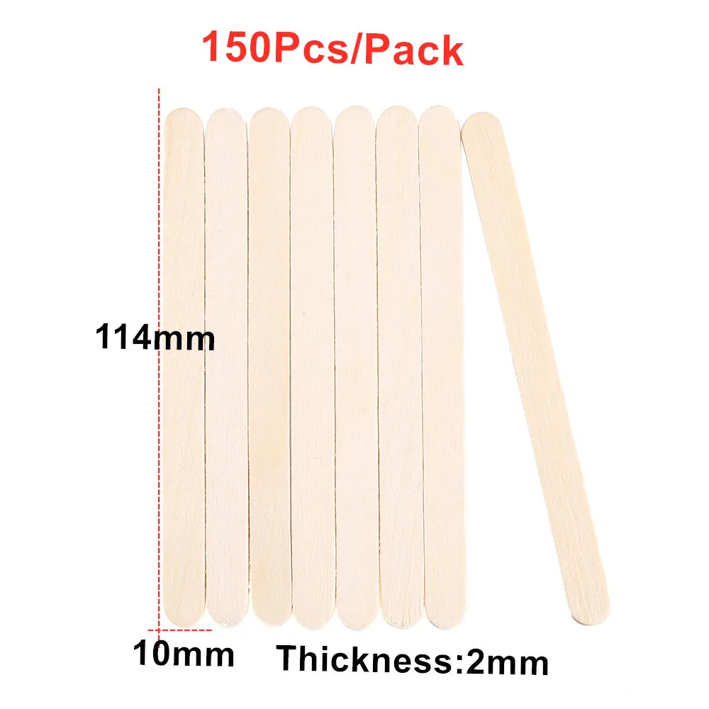 50/100/150PCS Resin Stirring & Popsicle Sticks – DIY Epoxy, Ice Cream, Wood Craft Tools