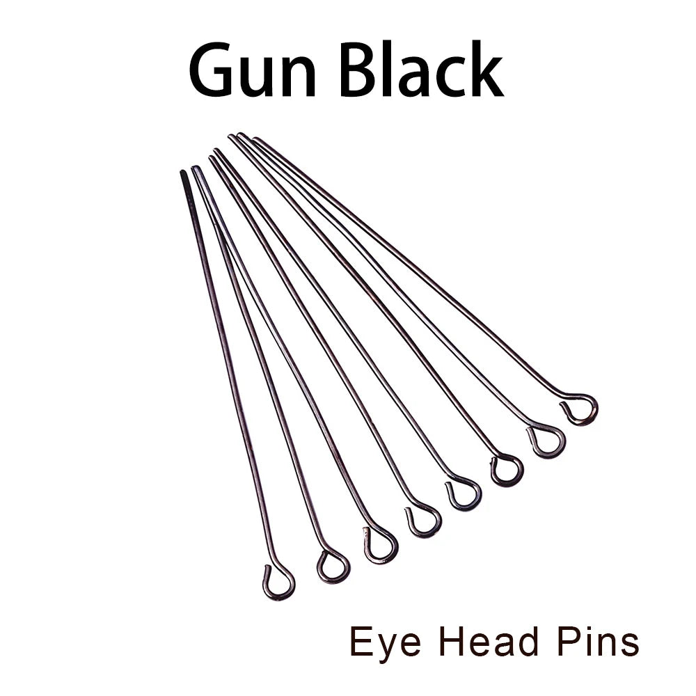 Jewelry Eye Pins & Ball Head Pins - 100/200pcs DIY Findings for Earrings Bracelets Pendants 16-60mm Craft Making Supplies