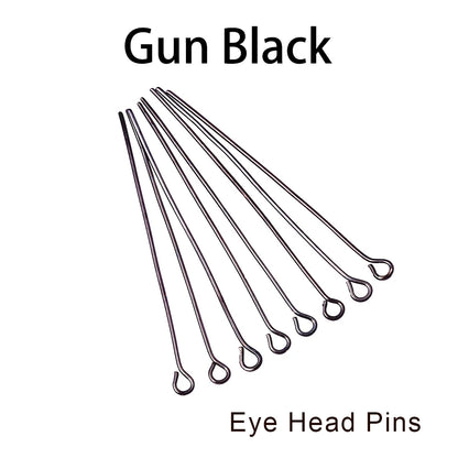 Jewelry Eye Pins & Ball Head Pins - 100/200pcs DIY Findings for Earrings Bracelets Pendants 16-60mm Craft Making Supplies