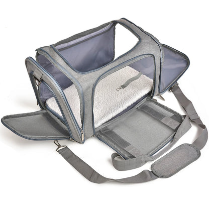 Soft-Sided Dog Carrier Backpack: Airline Approved Pet Travel Bag - Transport for Small Dogs and Cats, Outgoing Adventures