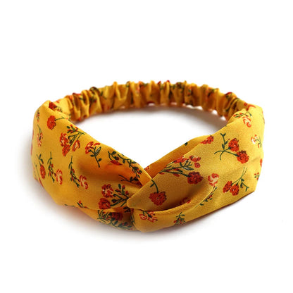 Bohemian Print Headbands for Women & Girls – Vintage Cross Turban Bandana Hair Accessories for Summer