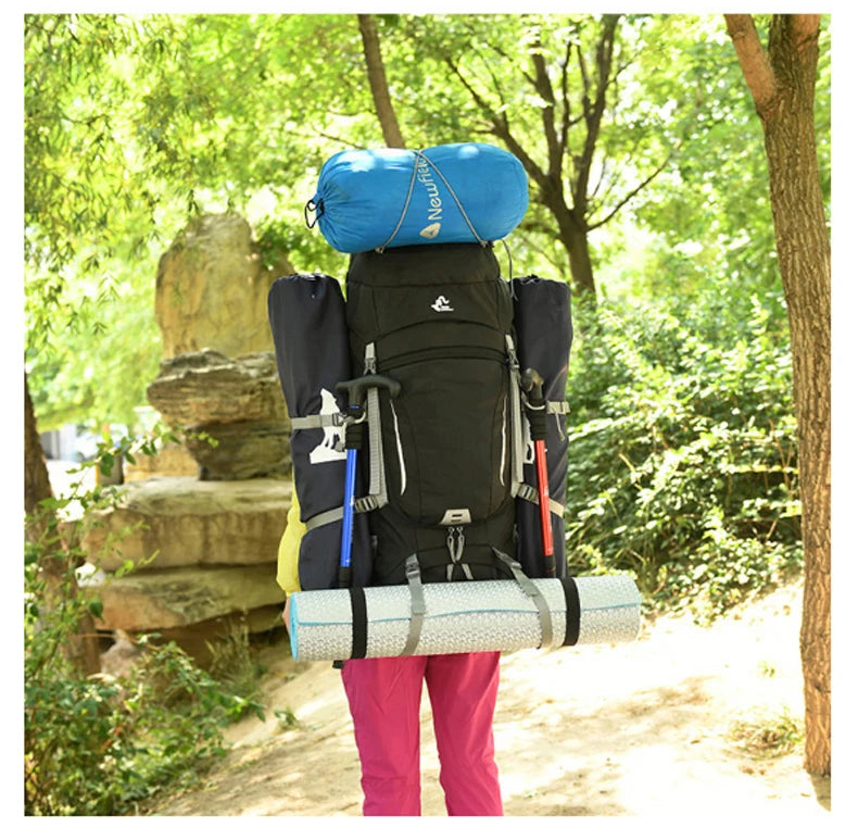 Men’s 60L Large Hiking Backpack — Mountaineering, Camping, Climbing & Outdoor Sport Rucksack XA108Y