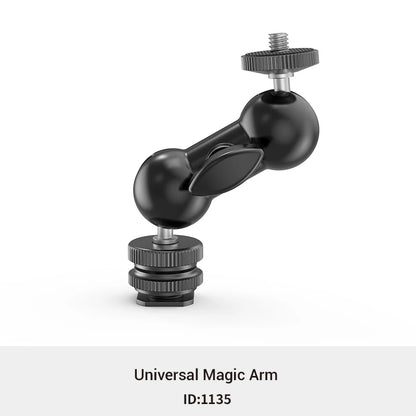 SmallRig 5.5” Articulating Magic Arm – Aluminum 1/4” to 1/4” Universal Mount for EVF, Microphone & Camera Rig Accessories (Model 2065)