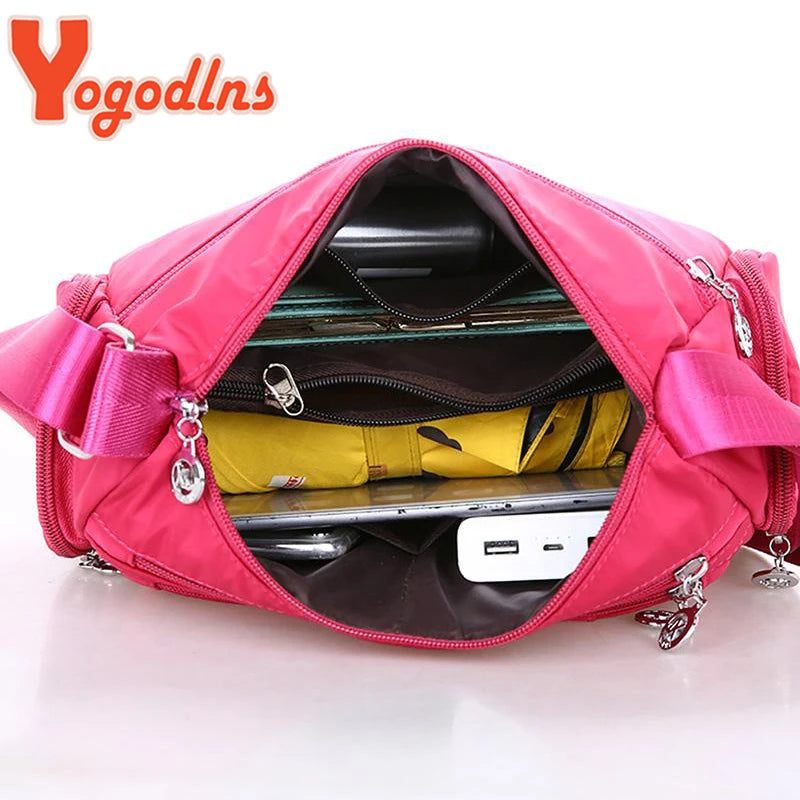Yogodlns Oxford Waterproof Shoulder Bag – Women’s Casual Crossbody, Large Capacity Multifunction Messenger & Shopping Handbag