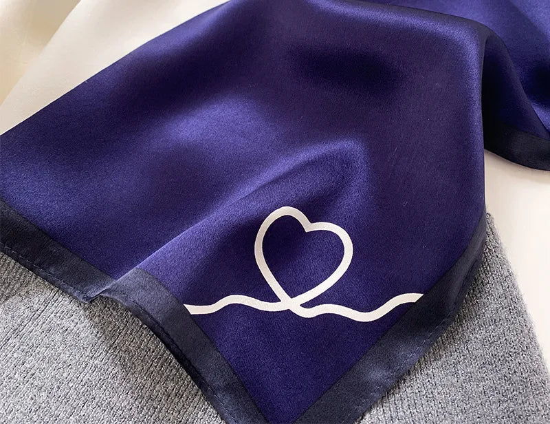 New 2024 Pashmina Scarf – 100% Mulberry Silk Small Shawl, Summer Beach Poncho, Women’s Hijab, Bandana & Kerchief 53x53cm