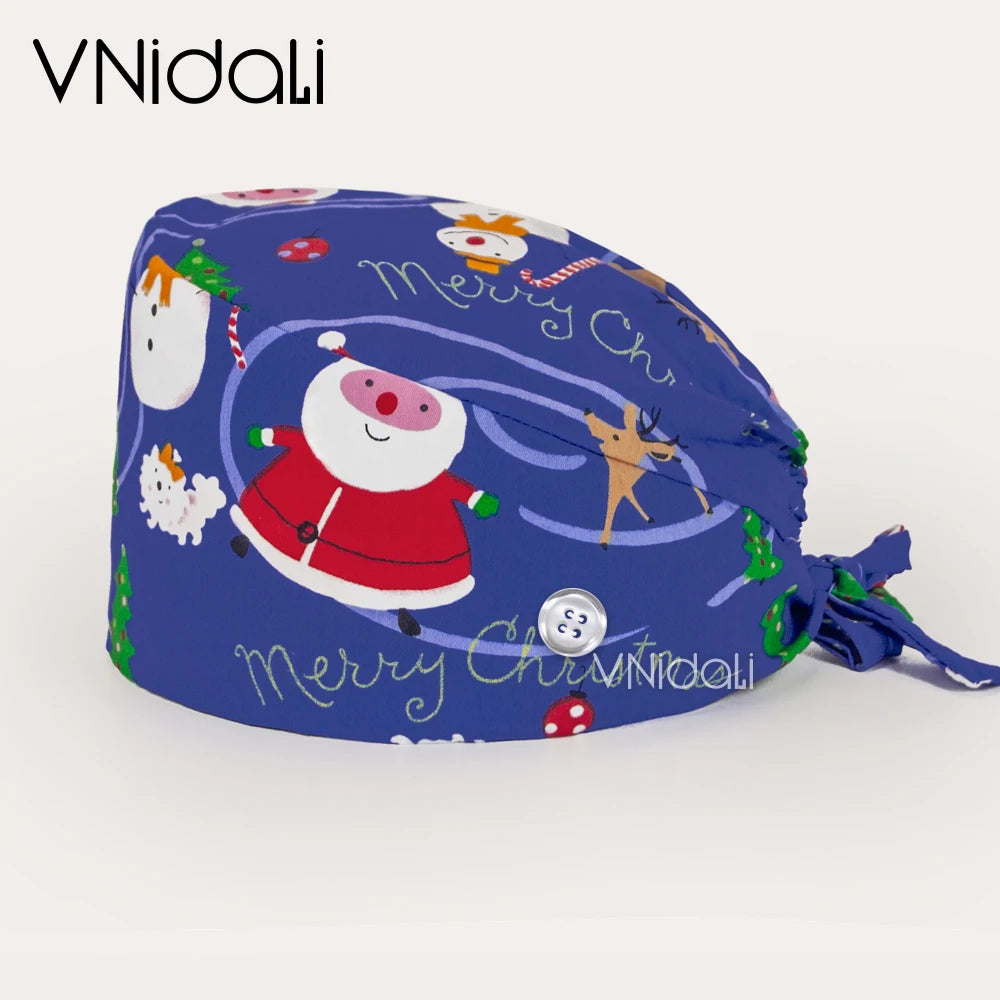 Tooth Printed Scrub Caps – Dental Surgical Hats for Women & Men, Operating Room Medical Hat