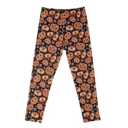 Kids Girls Cartoon Print Leggings – Soft Milk Silk Casual Stretch Sports Pants for Baby Girls Comfortable Trousers 4–12Y