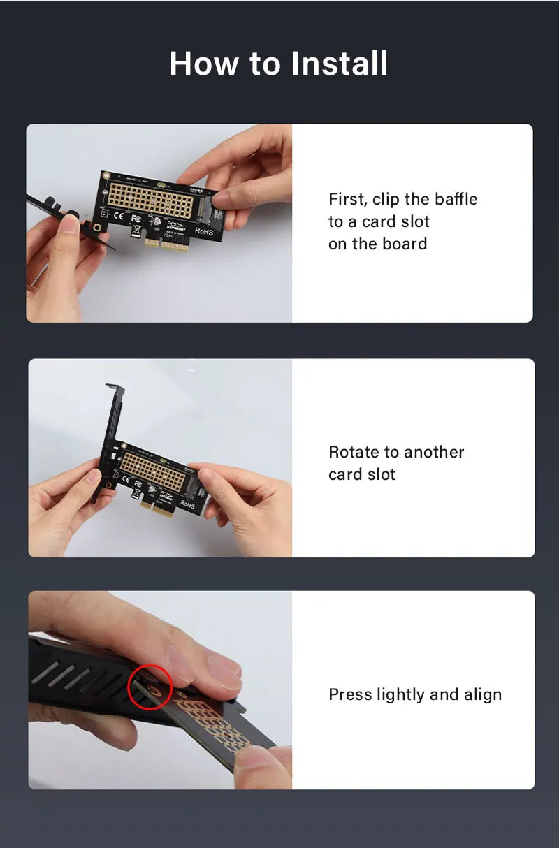 ZoeRax NVME Pro Adapter - M.2 NVME SSD to PCIe 4.0 Adapter Card for PC & Video Card