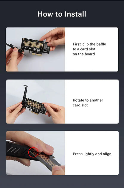 ZoeRax NVME Pro Adapter - M.2 NVME SSD to PCIe 4.0 Adapter Card for PC & Video Card