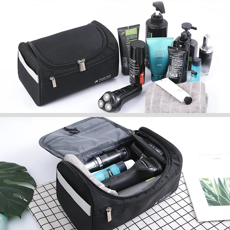 FUDEAM Polyester Business Storage Bag – Portable Toiletries Organizer, Travel Cosmetic Bag, Hanging Waterproof Wash Pouch for Men & Women