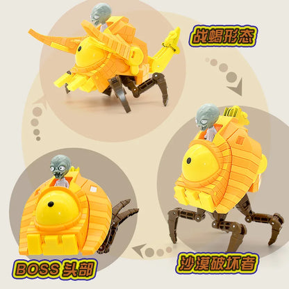 5-in-1 Plants vs Zombies Boss Robot Action Figure Set – PVC Educational Toy Gift for Kids