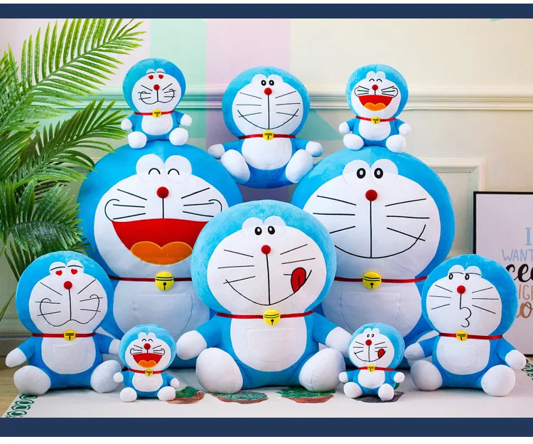 Anime Doraemon Kawaii Plush Toy – Soft Stuffed Animal Doll, Birthday Gift for Kids & Girlfriend