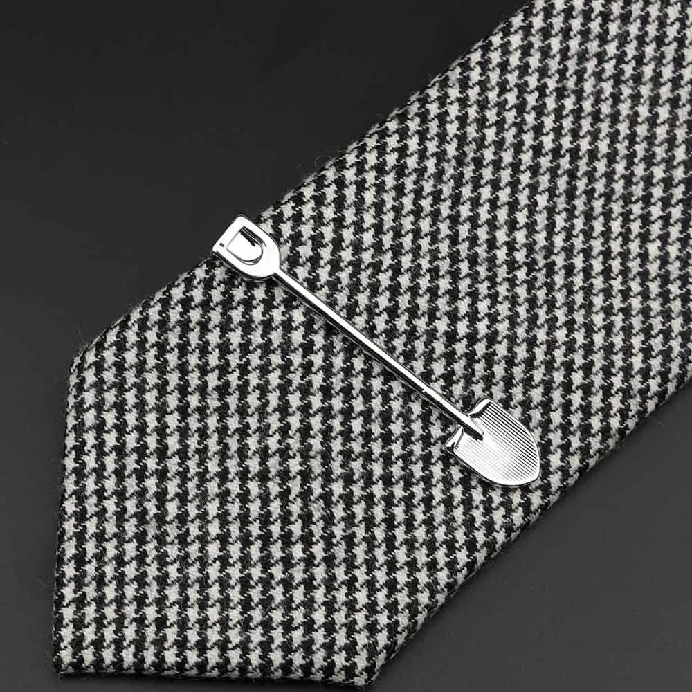 Men’s Stainless Steel Tie Clip - Car Airplane Fork Spoon Shape Necktie Pin Gift Accessory