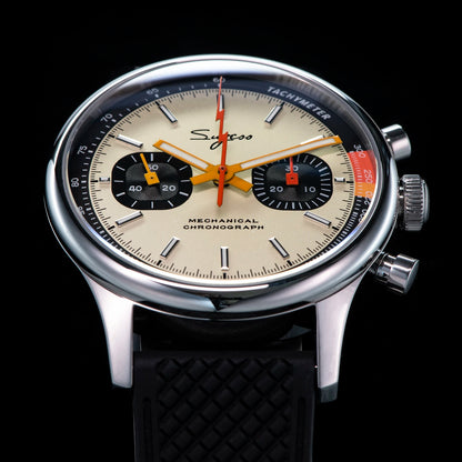 Sugess ST19 Pilot Chronograph Watch – Mechanical Racing 1963 Limited Edition, Sapphire Crystal, Military Style