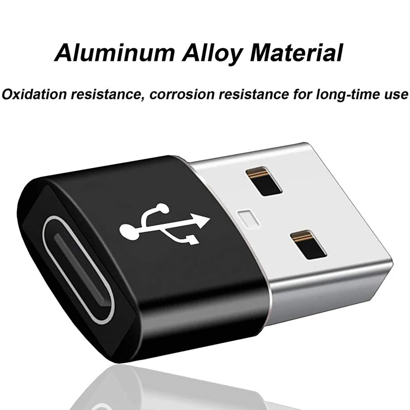 USB 3.0 to USB-C 3.1 Adapter – Mini Hi-Speed Type-C Female to USB-A Male Converter for Fast Charging & Data Sync OTG
