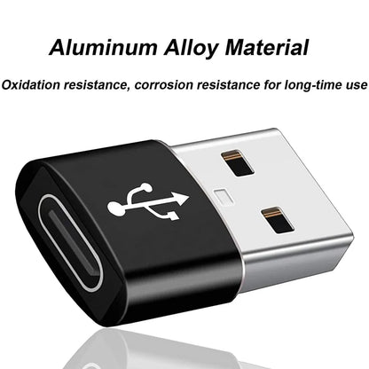 USB 3.0 to USB-C 3.1 Adapter – Mini Hi-Speed Type-C Female to USB-A Male Converter for Fast Charging & Data Sync OTG