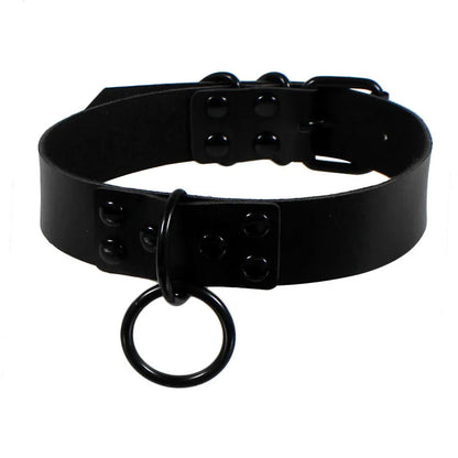 New Spike Choker Necklace – Punk Faux Leather Collar with Big Rivets, Studded Goth Style for Women & Men