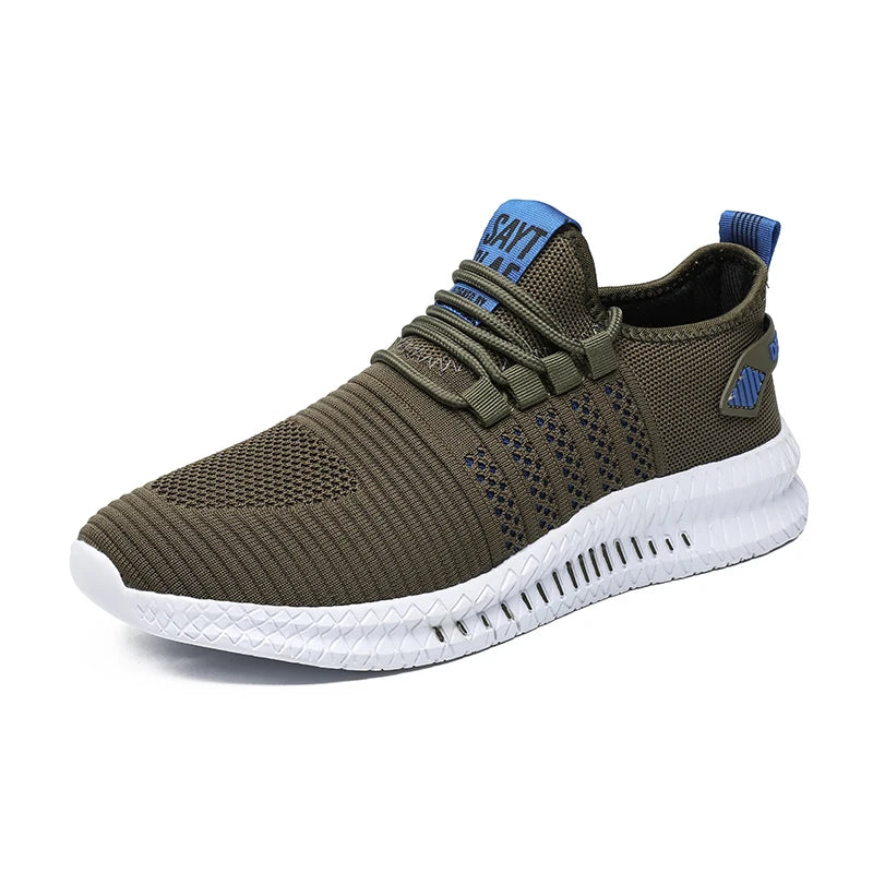 Men’s Lightweight Fashion Sneakers - Breathable Lace-Up Casual Walking Shoes