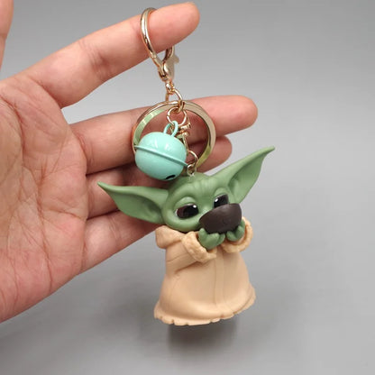 Cute Baby Yoda Keychain — Mandalorian Action Figure Toy for Kids, Star Wars Yoda Gift